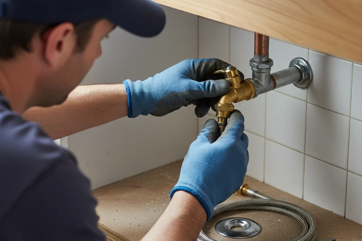 Shutoff valve and fitting work during Emergency Plumbing in Blakely